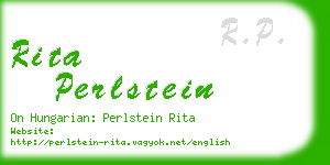 rita perlstein business card